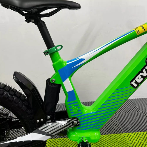 Revvi 18 Electric Bike + Riding Gear Bundle - Green