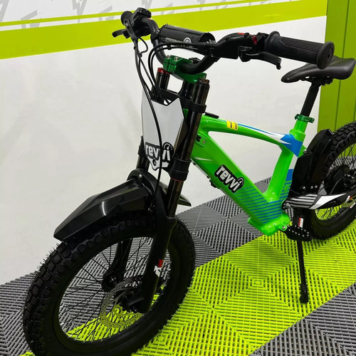 Revvi 18 Electric Bike + Riding Gear Bundle - Green