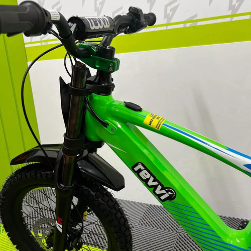 Revvi 18 Electric Bike + Riding Gear Bundle - Green