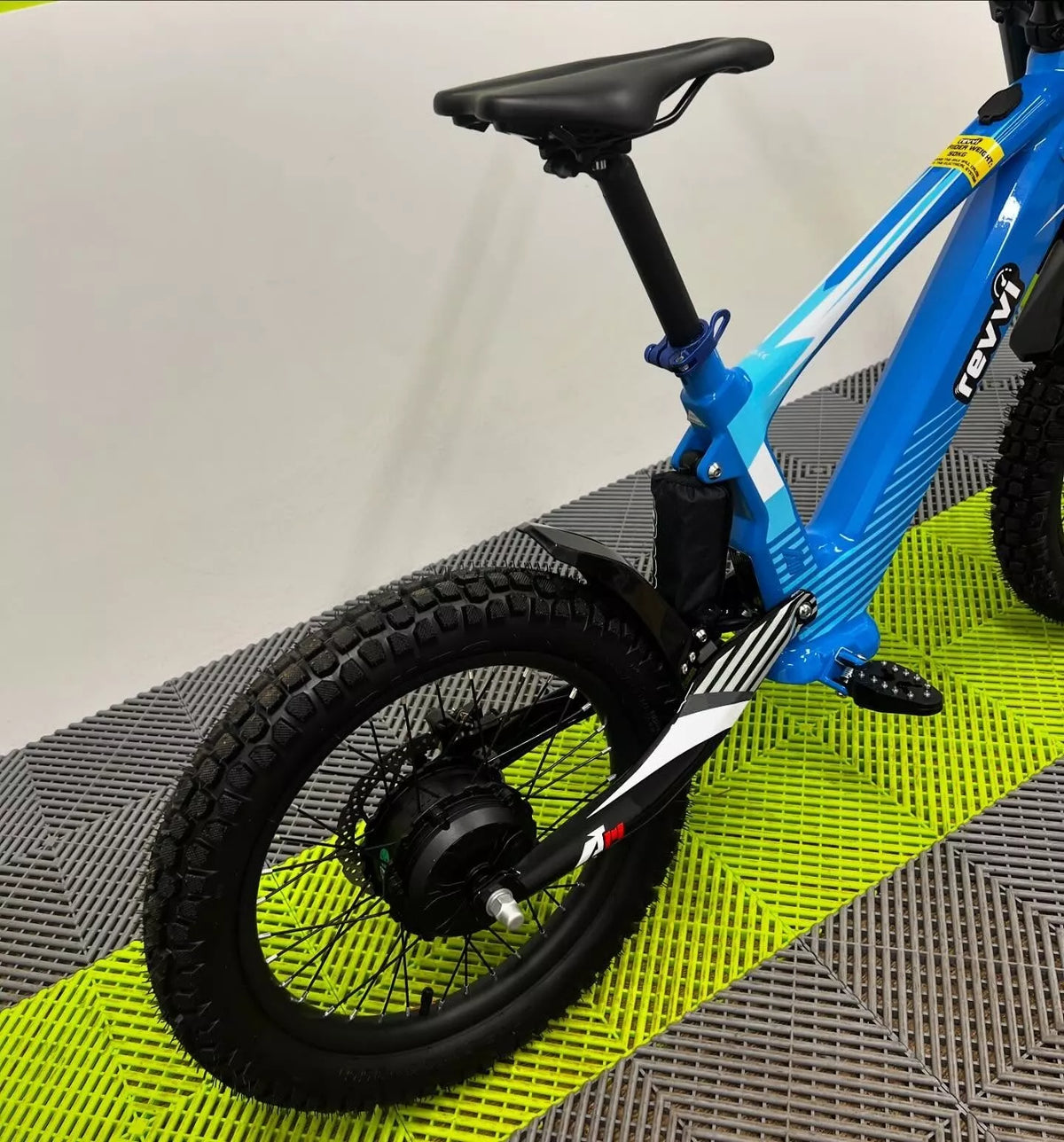 Revvi 18 Electric Bike + Riding Gear Bundle - Blue