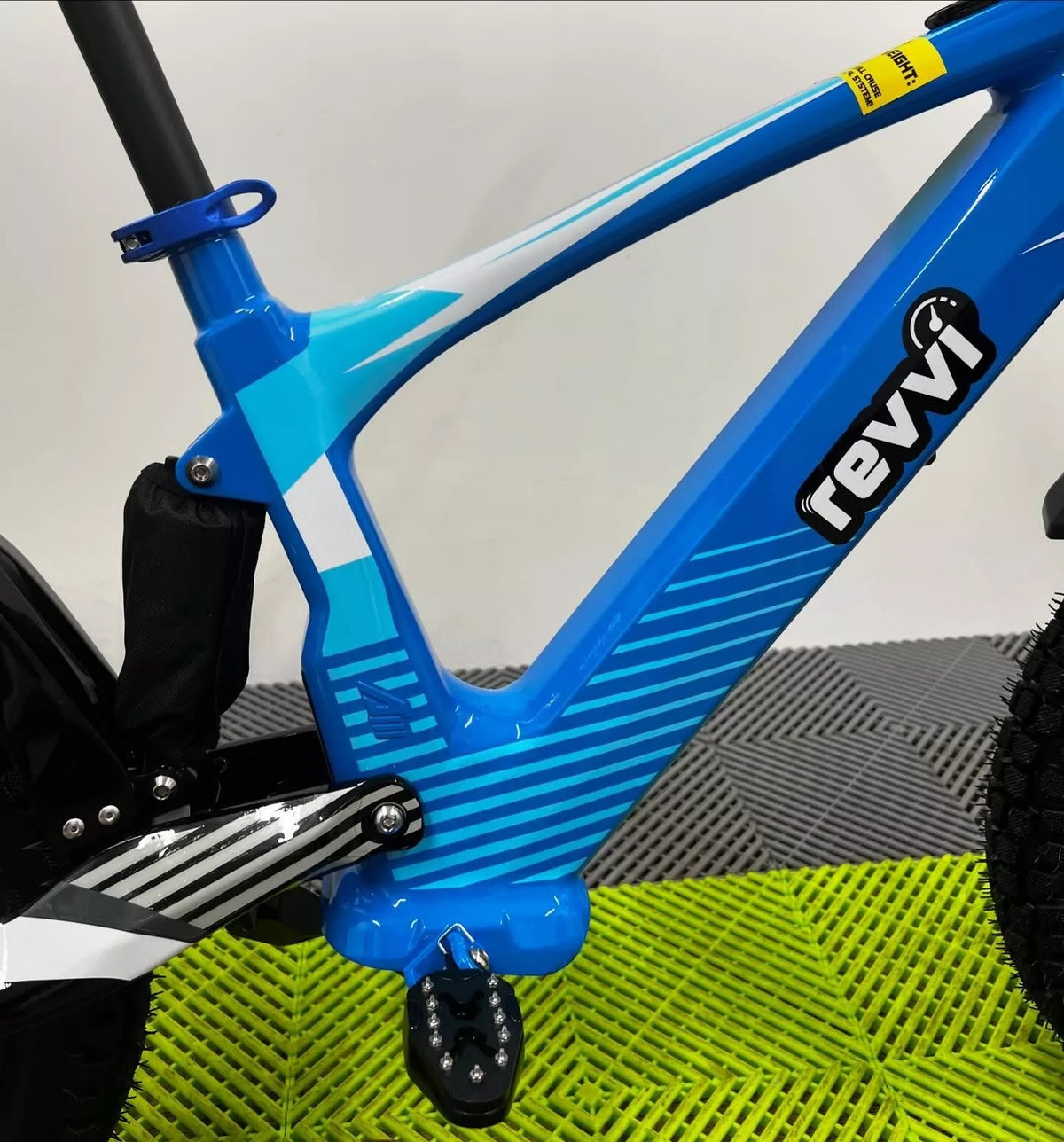 Revvi 18 Electric Bike + Riding Gear Bundle - Blue