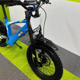 Revvi 18 Electric Bike + Riding Gear Bundle - Blue