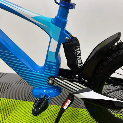 Revvi 18 Electric Bike + Riding Gear Bundle - Blue