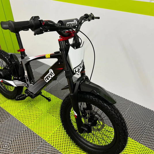 Revvi 18 Electric Bike + Riding Gear Bundle - Black