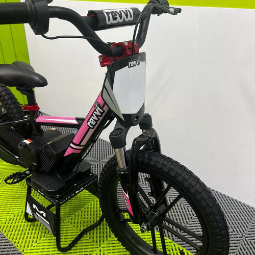 Revvi 16" Plus 250W Electric Balance Bike - Pink