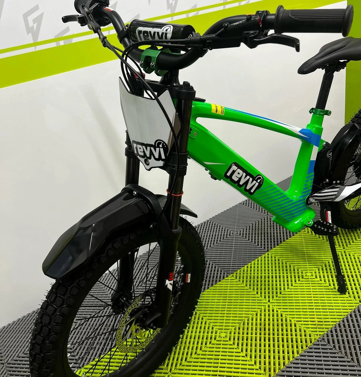 Revvi 20 Electric Bike + Riding Gear Bundle - Green