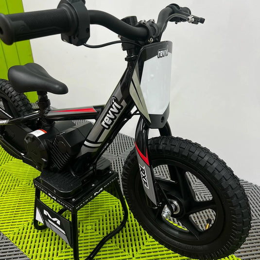 Revvi 12" Electric Bike & Stabilisers Bundle - Black