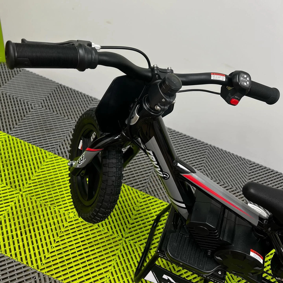 Revvi 12 Electric Bike, Stabilisers & Helmet Bundle – Black