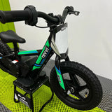 Revvi 12" Electric Bike + Riding Gear Bundle - Green