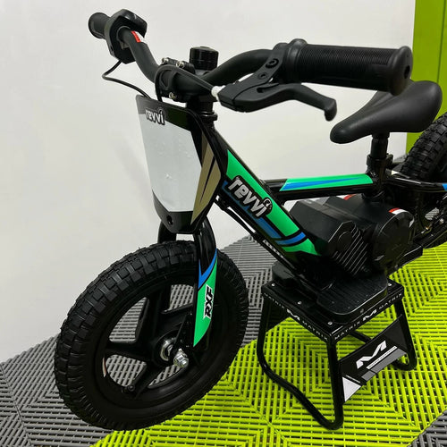 Revvi 12" Electric Bike + Riding Gear Bundle - Green