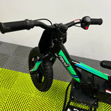 Revvi 12" Electric Bike + Riding Gear Bundle - Green