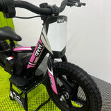 Revvi 12" Electric Bike + Riding Gear Bundle - Pink