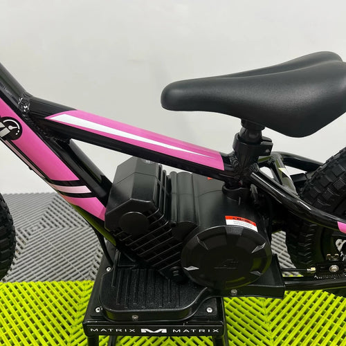 Revvi 12" Electric Bike + Riding Gear Bundle - Pink