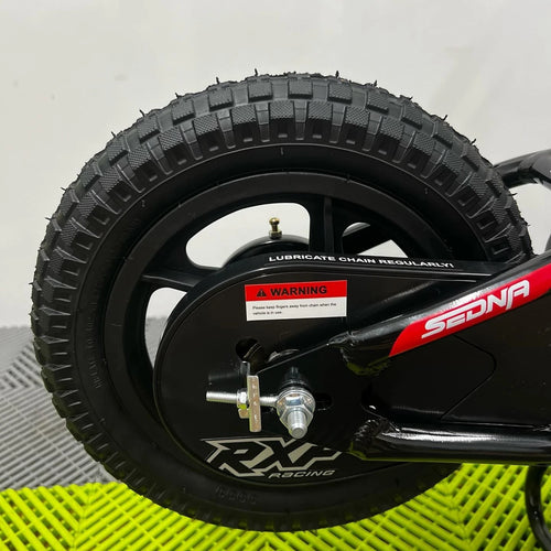 Revvi 12" Electric Bike + Riding Gear Bundle - Red