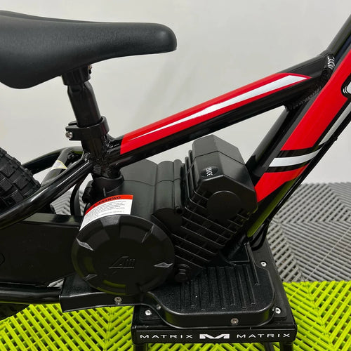 Revvi 12" Electric Bike + Riding Gear Bundle - Red