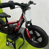 Revvi 12" Electric Bike + Riding Gear Bundle - Red