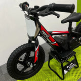 Revvi 12" Electric Bike + Riding Gear Bundle - Red