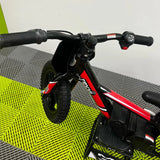 Revvi 12" Electric Bike + Riding Gear Bundle - Red