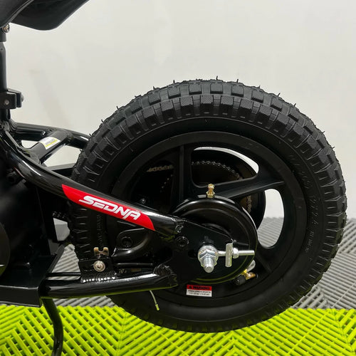 Revvi 12" Electric Bike + Riding Gear Bundle - Red