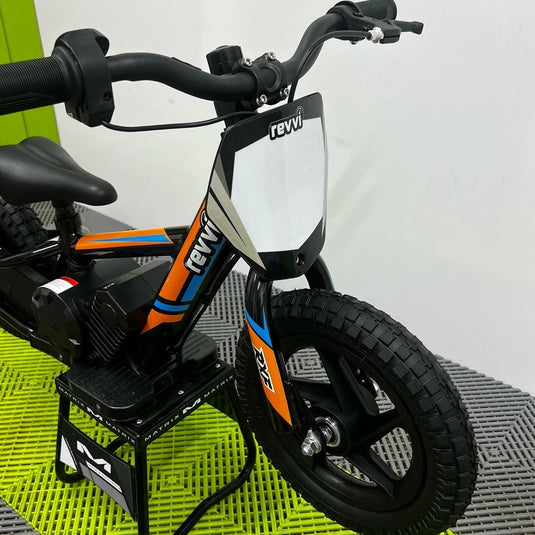 Revvi 12" Electric Bike & Stabilisers Bundle - Orange