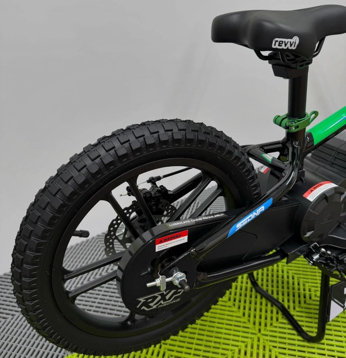 Revvi 16" Plus Electric Bike & Spare Upgraded Battery Bundle - Green