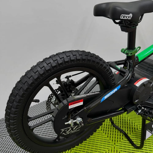 Revvi 16" Plus 250W Electric Balance Bike - Green