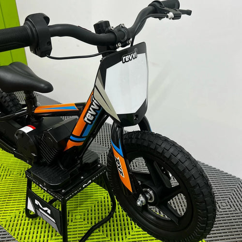 Revvi 12" 100W Electric Balance Bike - Orange