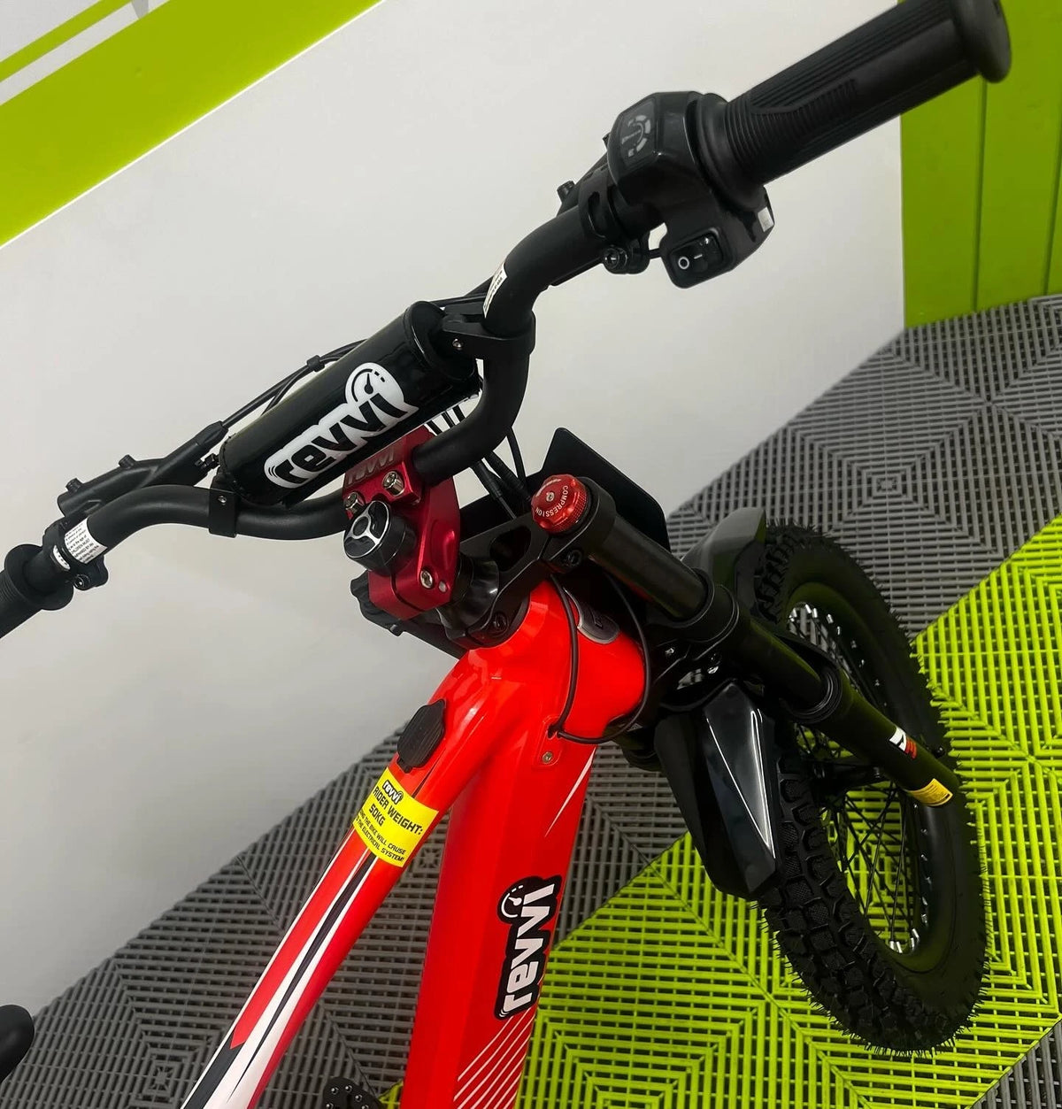Revvi 18 Electric Bike + Riding Gear Bundle - Red