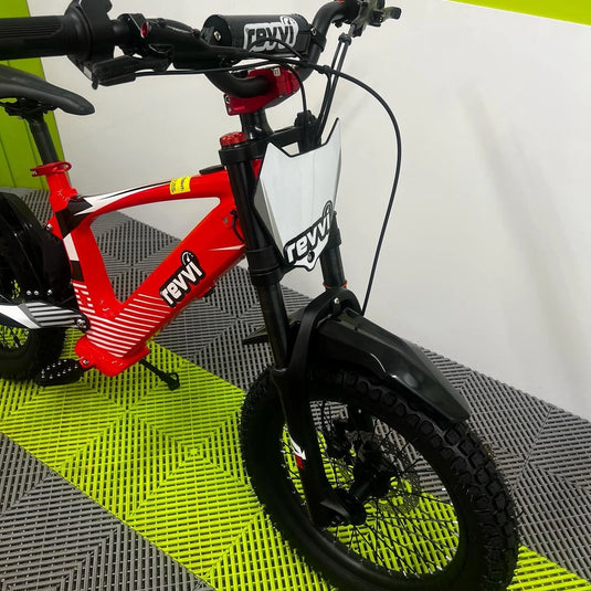 Revvi 18 Electric Bike + Riding Gear Bundle - Red