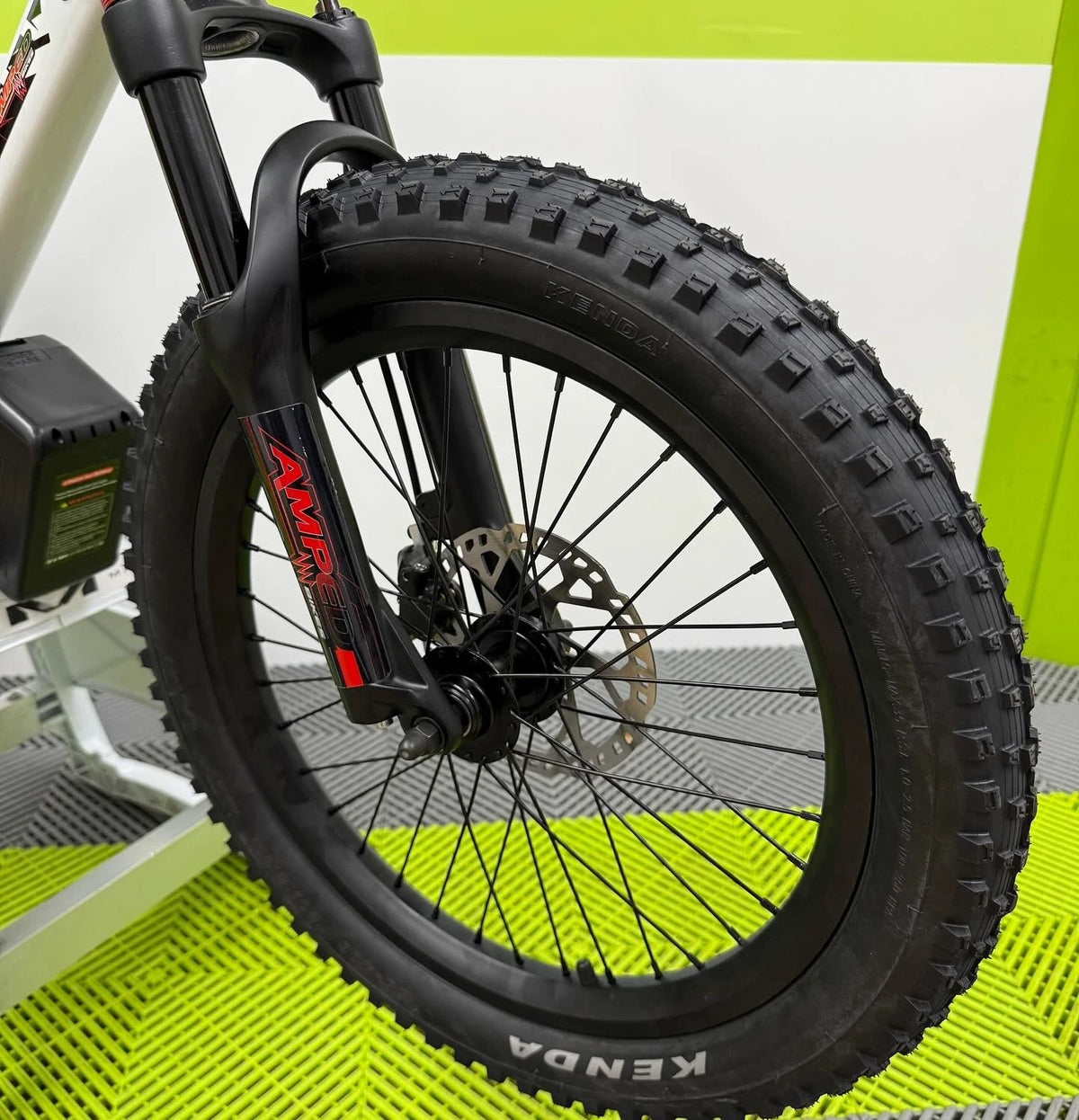 Amped A20 Pro Electric Bike + Riding Gear Bundle - White