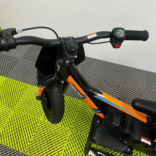 Revvi 12" 100W Electric Balance Bike - Orange