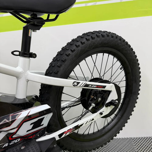 Amped A20 Pro Electric Bike + Riding Gear Bundle - White