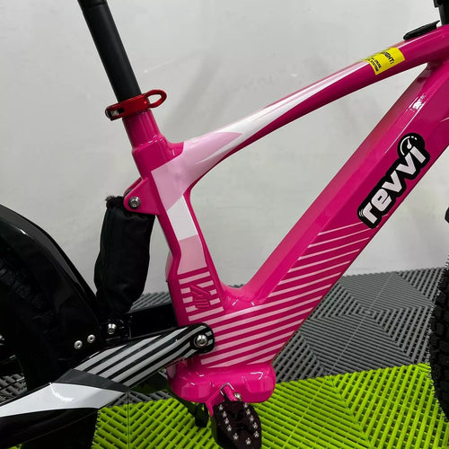 Revvi 18 Electric Bike + Riding Gear Bundle - Pink