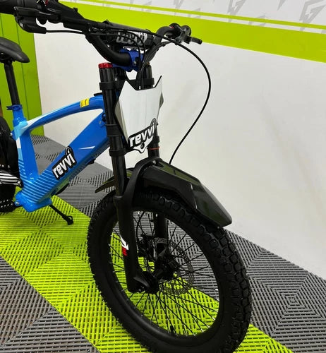 Revvi 20 Electric Bike + Riding Gear Bundle - Blue