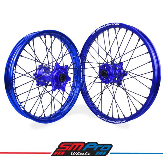 SM Pro Platinum Wheel Set Blue - Husqvarna Motocross