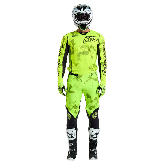 Troy Lee Designs Spring 2025 SE Pro Blotted Flo Yellow Kit Combo